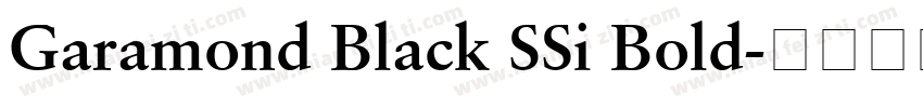 Garamond Black SSi Bold字体转换